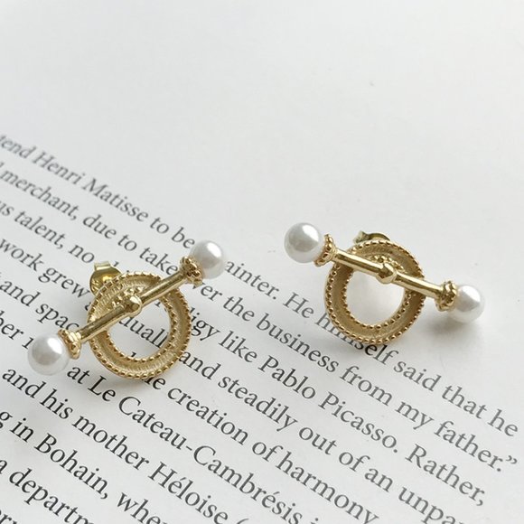 Pearl earrings with silver design ZBGJZB00162 - Picture 2 of 7